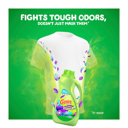 Gain+Odor Defense Super Fresh Blast Fabric Softener fights tough odors