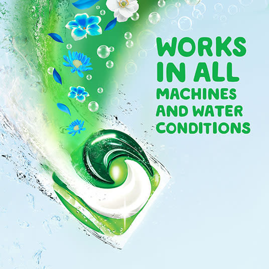 Gain Blissful Breeze Flings Laundry Detergentworks in all machines and water conditions