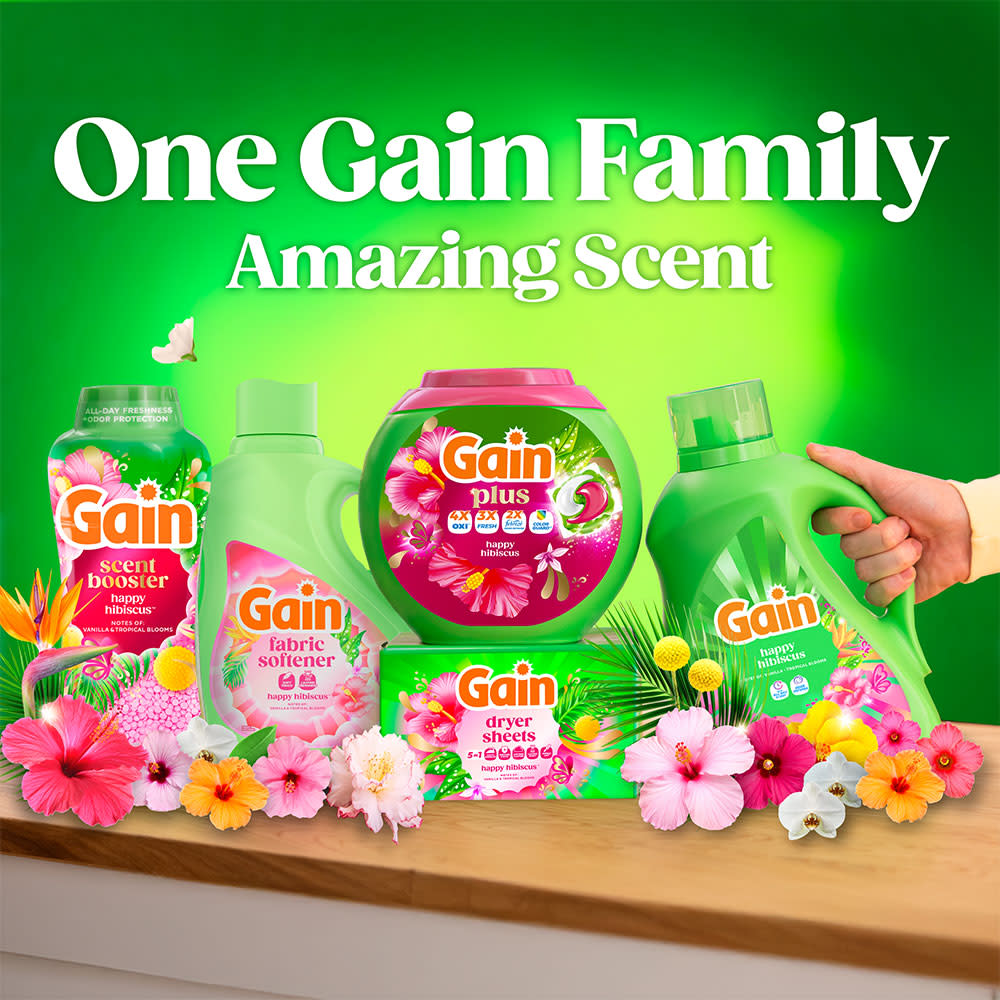 Gain Plus Happy Hibiscus Flings Detergent Pacs