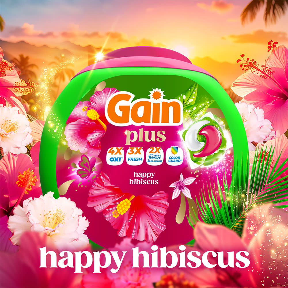 Gain Plus Happy Hibiscus Flings Detergent Pacs
