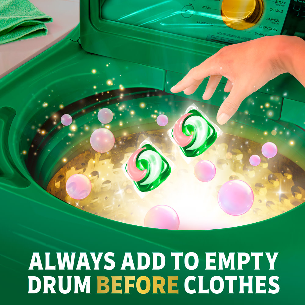 Gain Wicked Fantabulous Floral laundry pacs image 07 Always add to empty drum before clothes