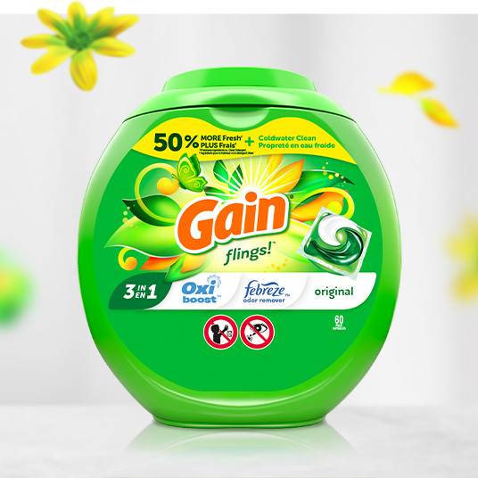 Pack of Gain Original Flings Laundry Detergent