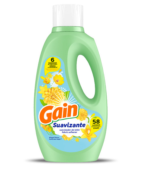 Bottle of Gain Sunflower Fresh Fabric Softener Laundry Detergent
