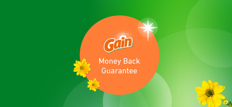 Gain Laundry and Home Care Products Money Back Guarantee