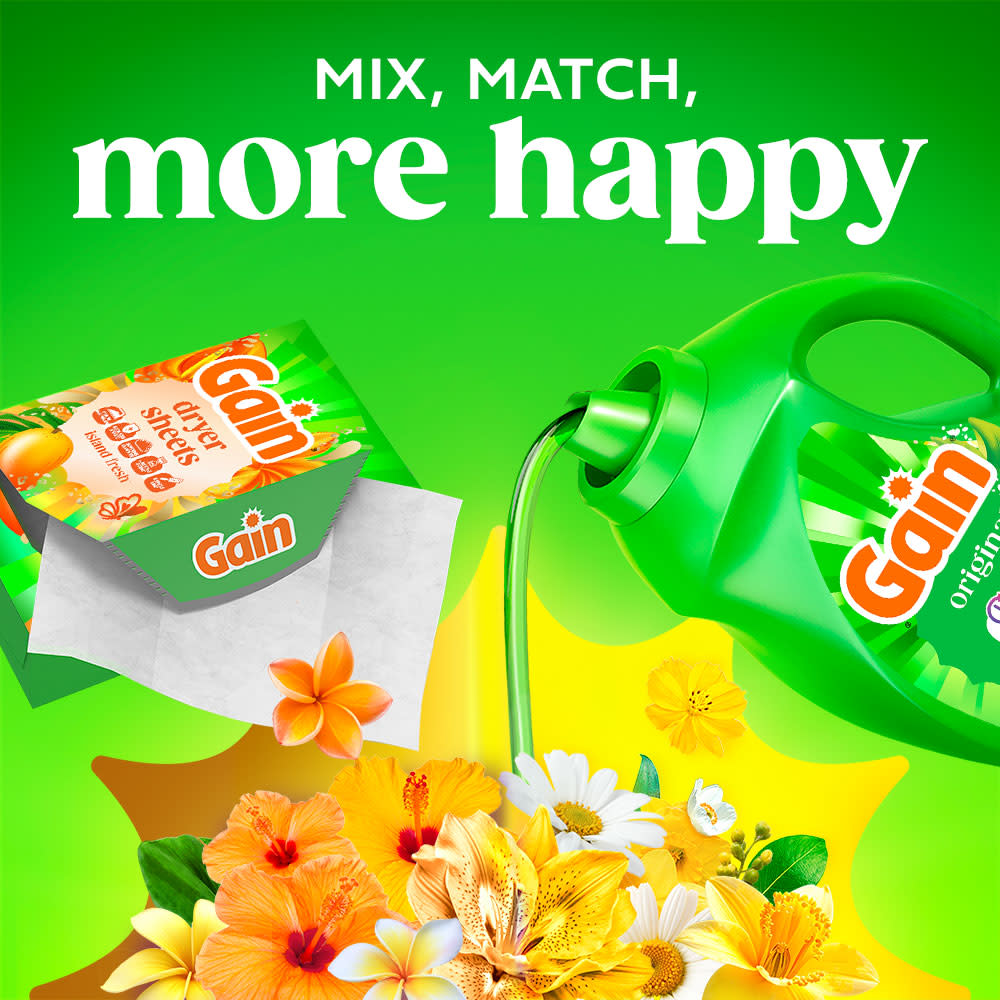 Gain Island Fresh Fabric Softener Sheets secondray image 06 mix, match, more happy