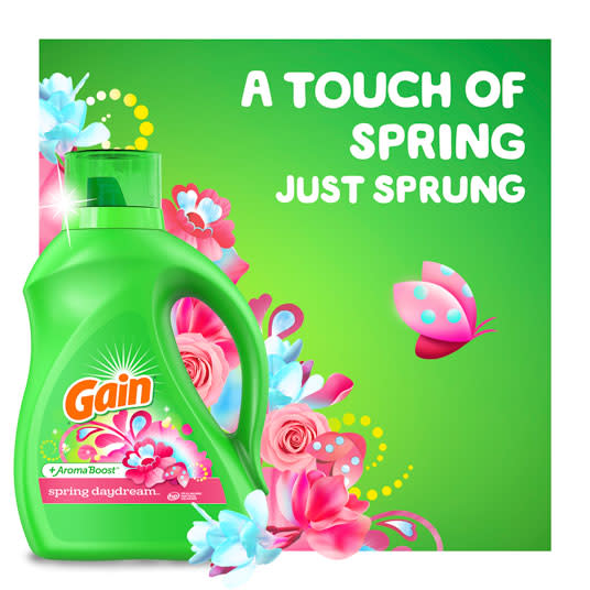 Gain Spring Daydream Liquid Laundry Detergent take your nose on a summary vacation