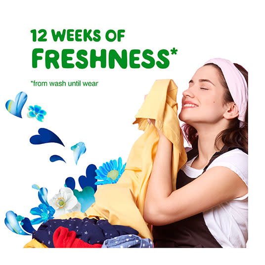 12 weeks of freshness with Gain Blissful Breeze Fireworks Scent Booster