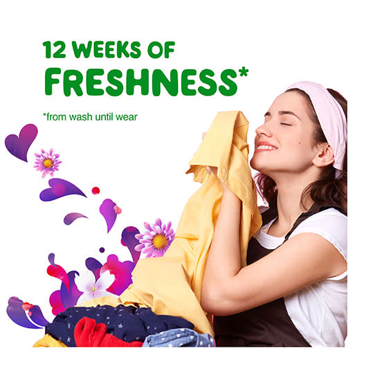 12 weeks of freshness with Gain Moonlight Breeze Fireworks Scent Booster