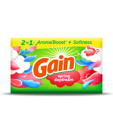 Packaging with Gain Spring Daydream Fabric Softener Sheets