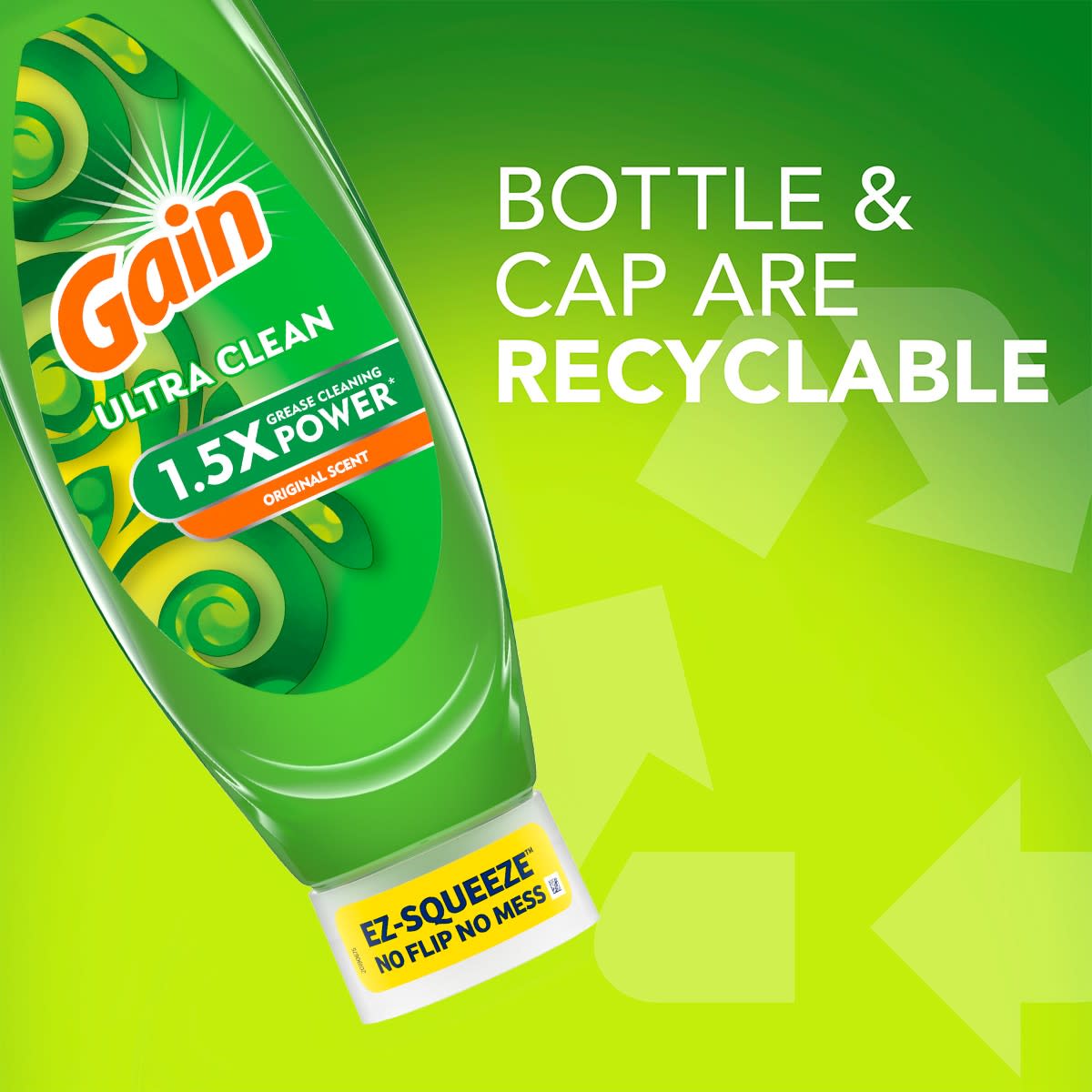 Gain EZ-Squeeze Bottle and Cap are Recyclable
