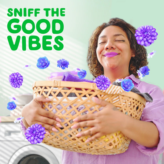 Gain Relax Liquid Laundry Detergent, Sniff The Good Vibes.