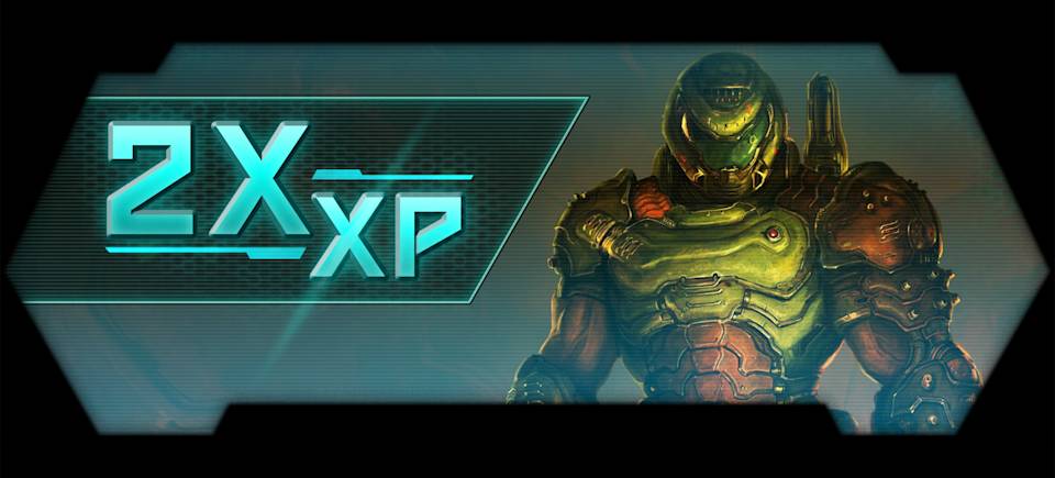 Rack up DOUBLE XP in DOOM Eternal this weekend!