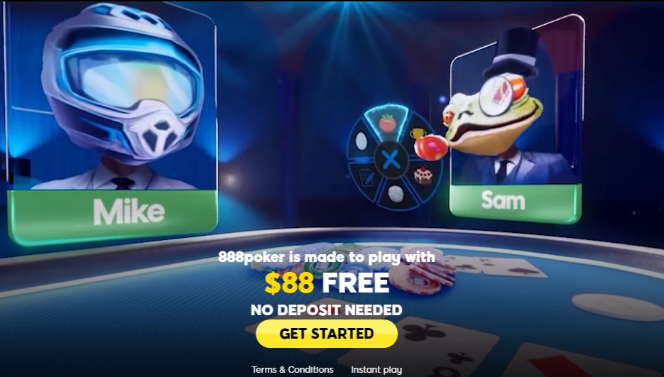 888poker - $88 Free Bonus