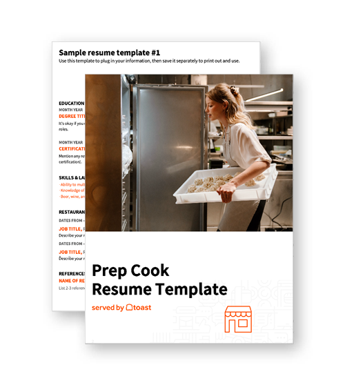 Thumbnail prep cook