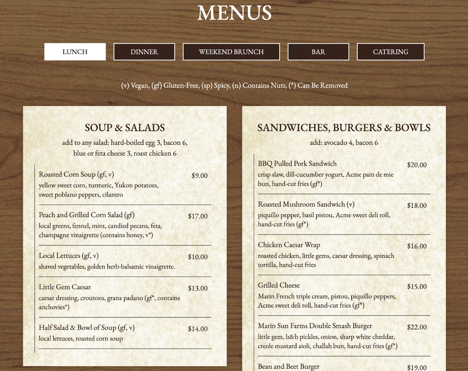 Menu 9 Menu 9