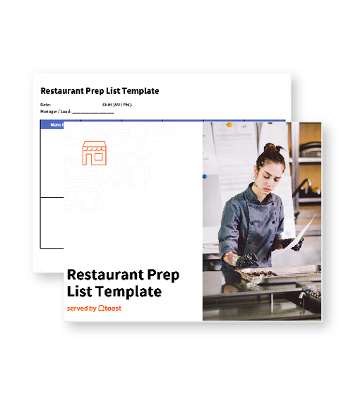 Restaurant prep list template THUMBNAIL