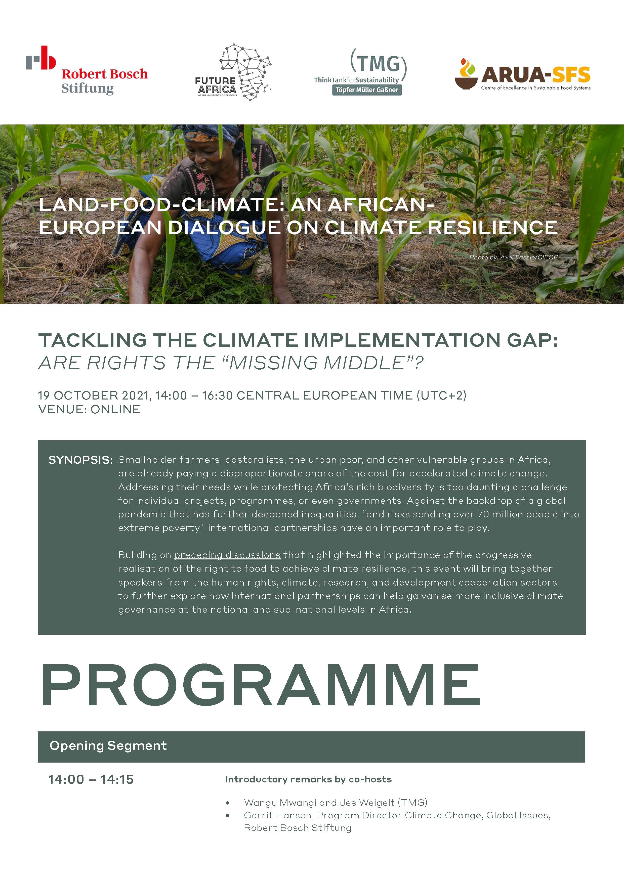 Land-Food-Climate: Tackling the climate implementation gap