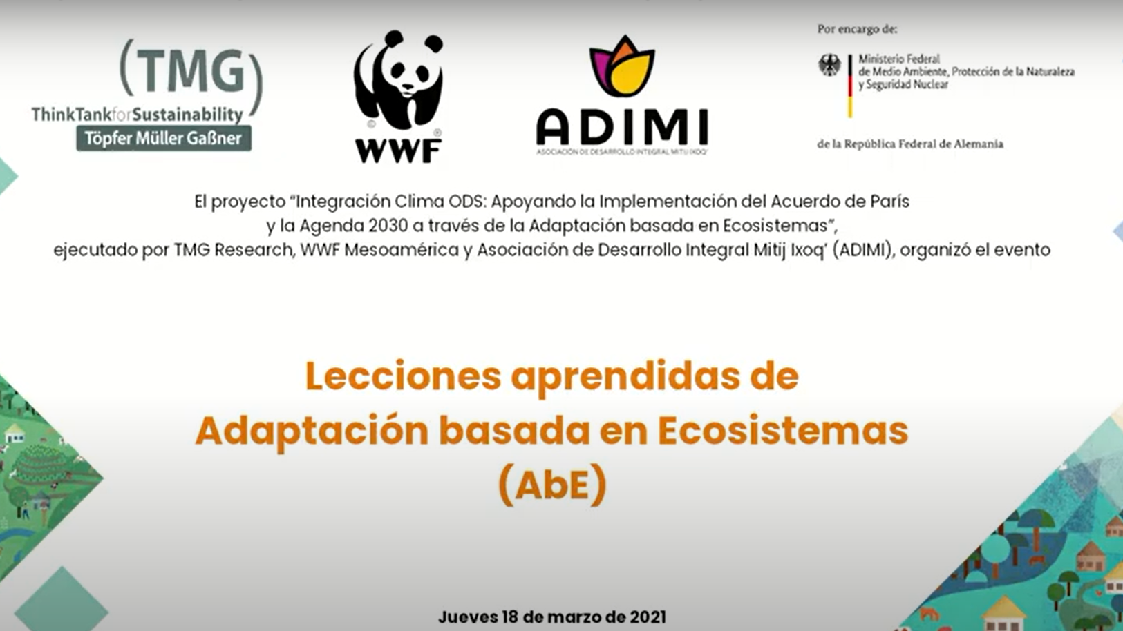 Lecciones aprendidas Adaptación basada en Ecosistemas (AbE) en Guatemala