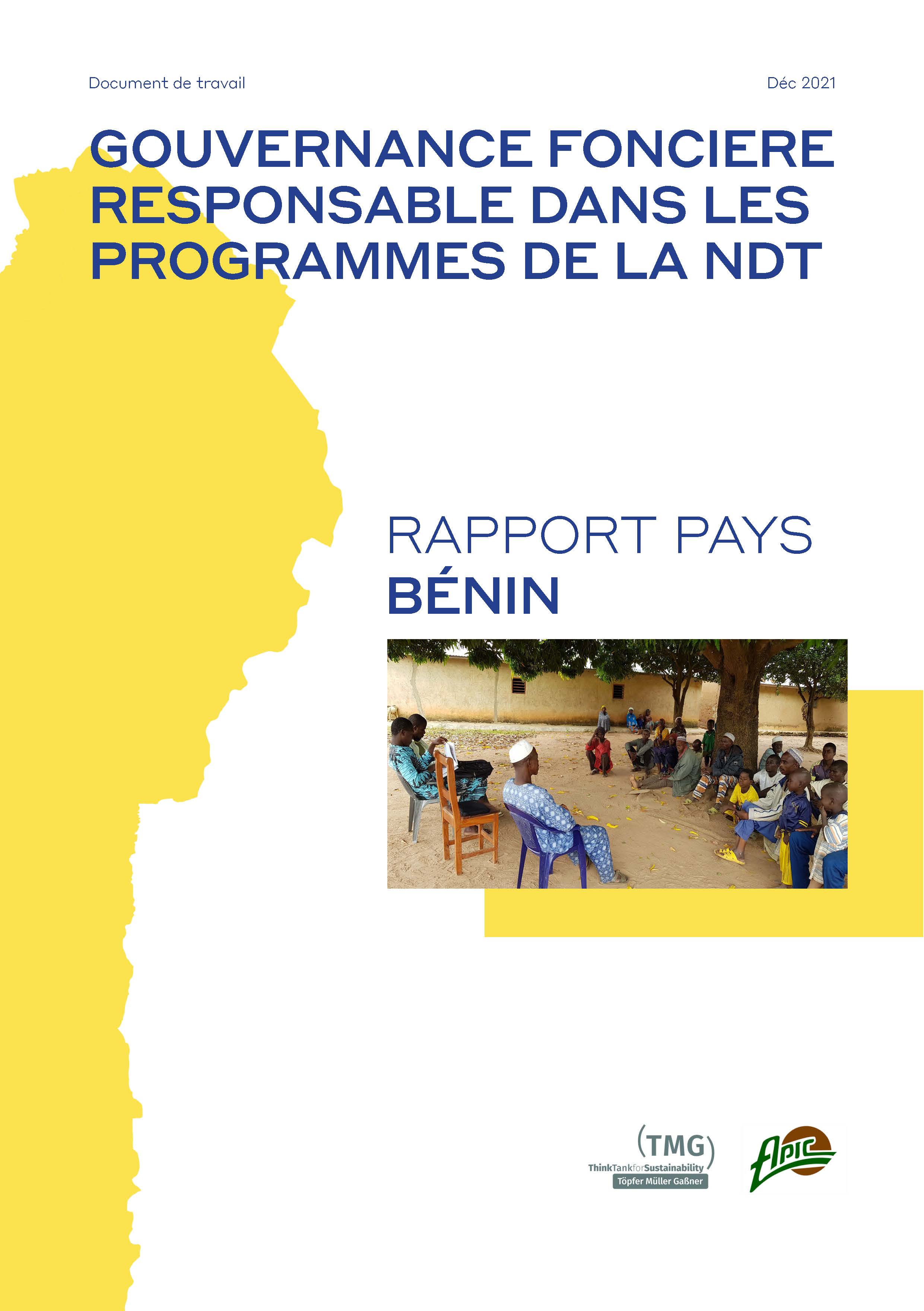 Governance foncière responsable dans les programmes de la NDT au Bénin