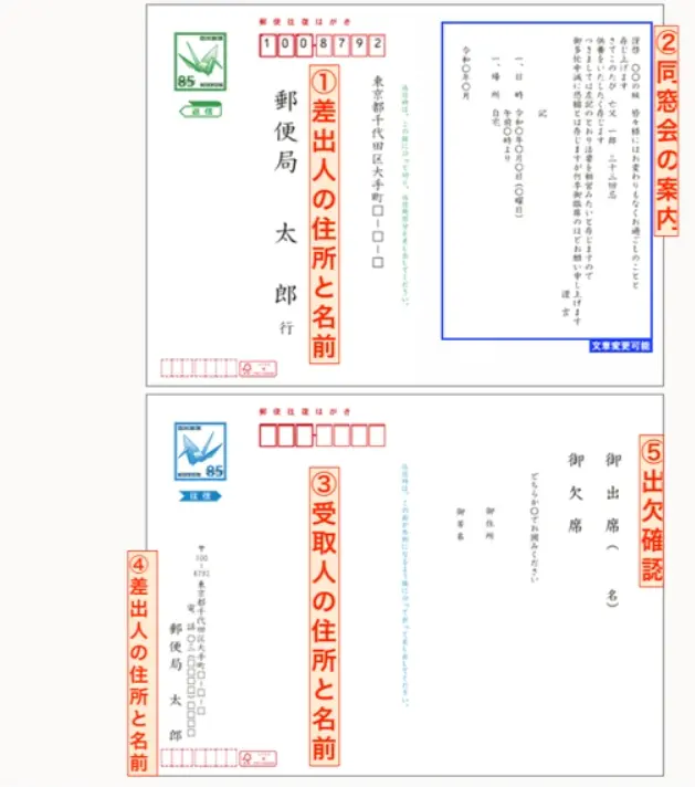 【3ヶ月前】案内状の送付