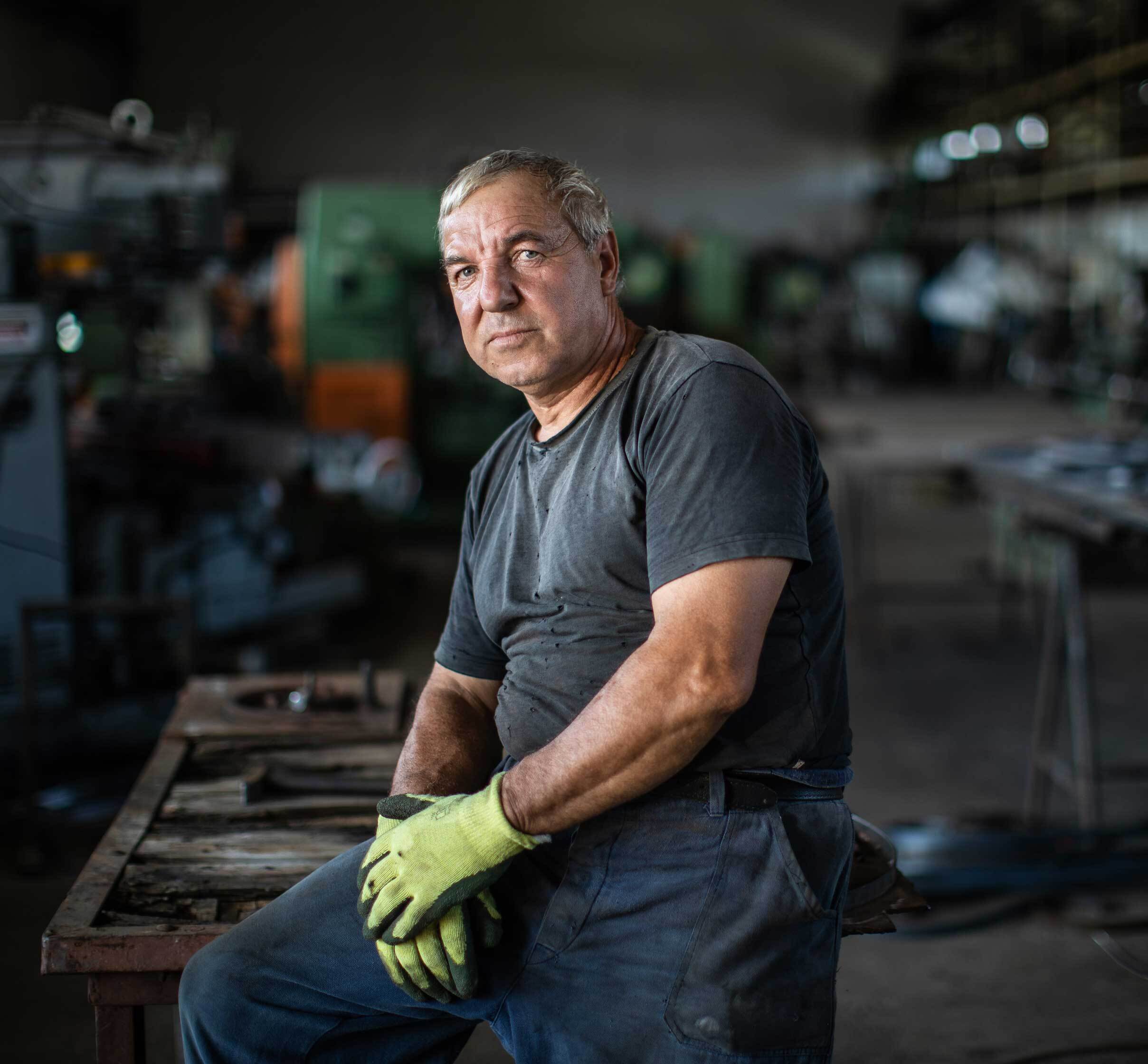 Image of a man at a factory.