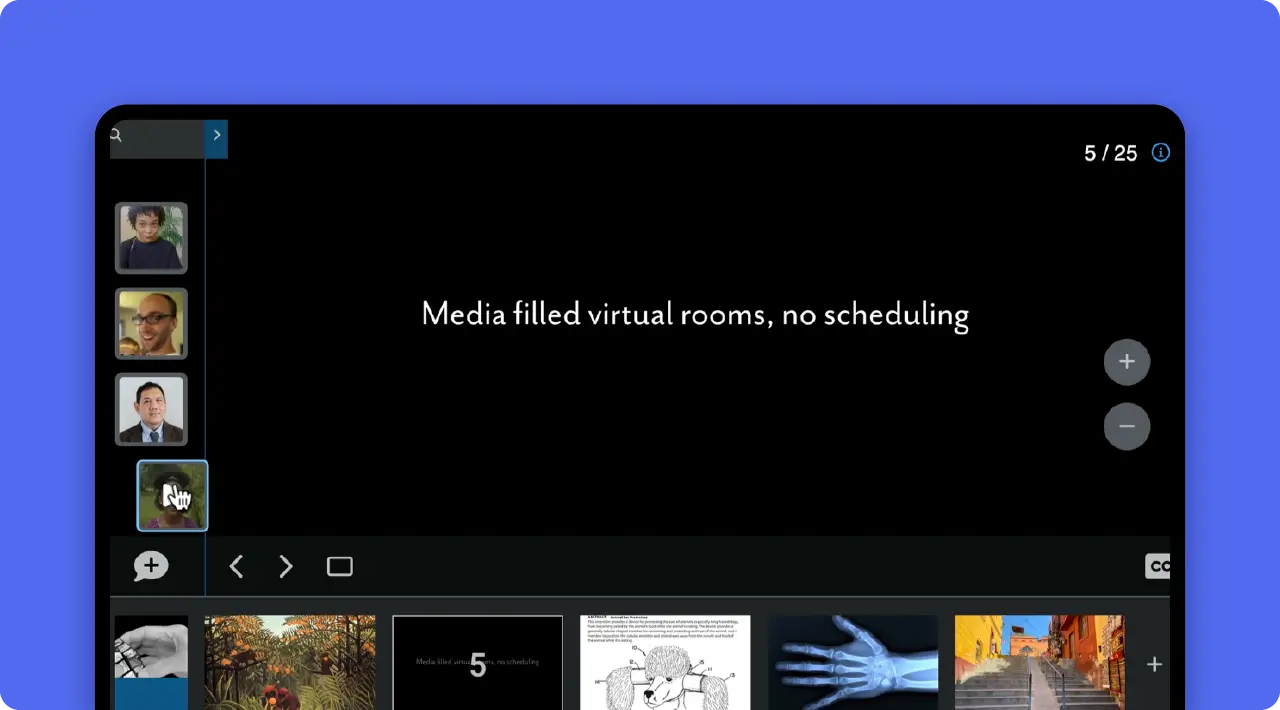 Screenshot of VoiceThread’s platform