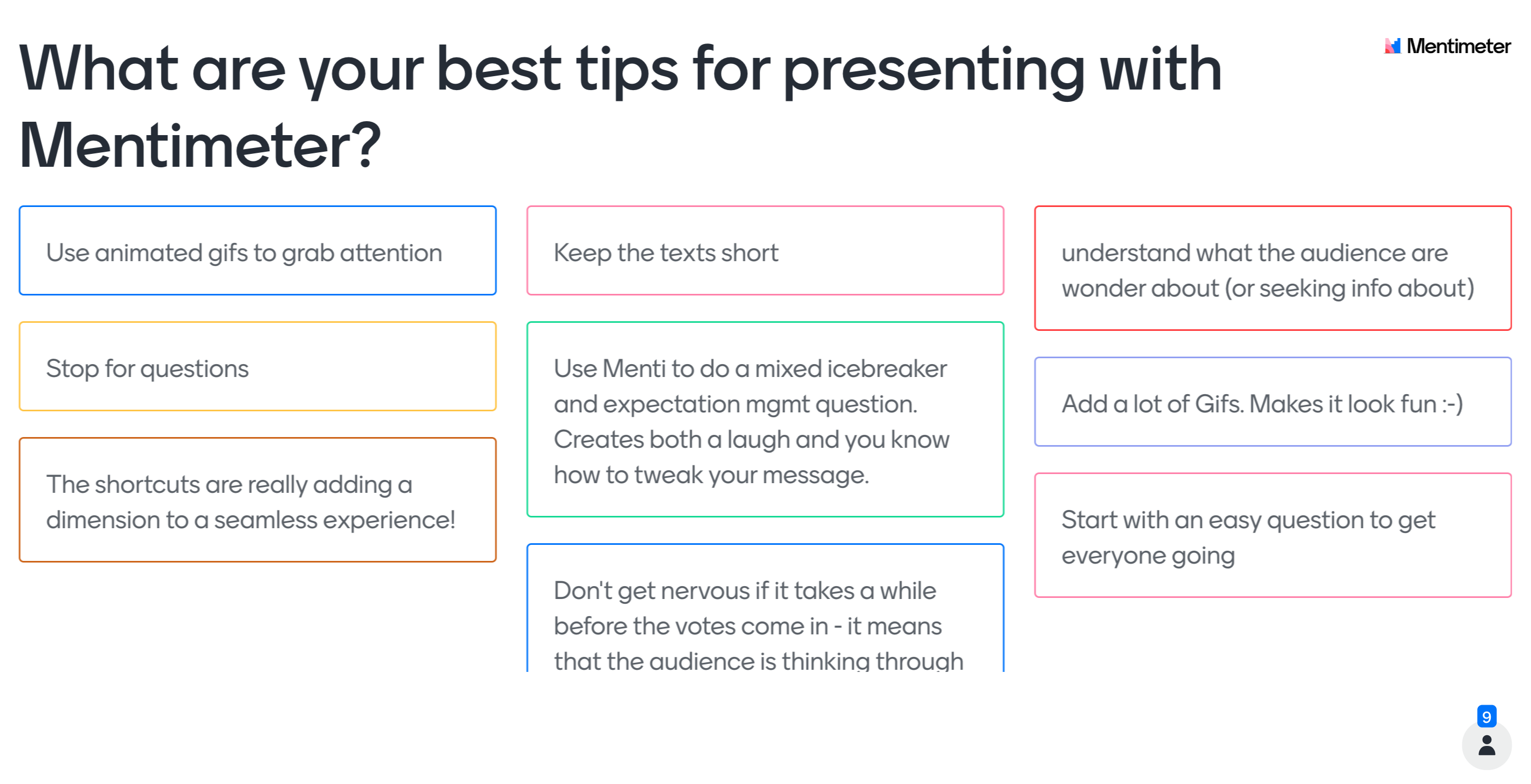 What are your best tips for presenting with Mentimeter?