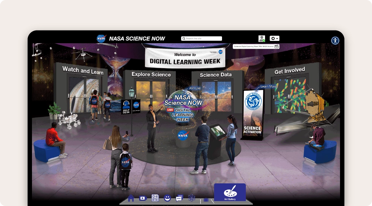 Screenshot of 6connex’s hybrid event platform