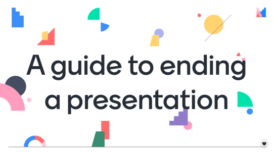 'A guide to ending a presentation' illustration