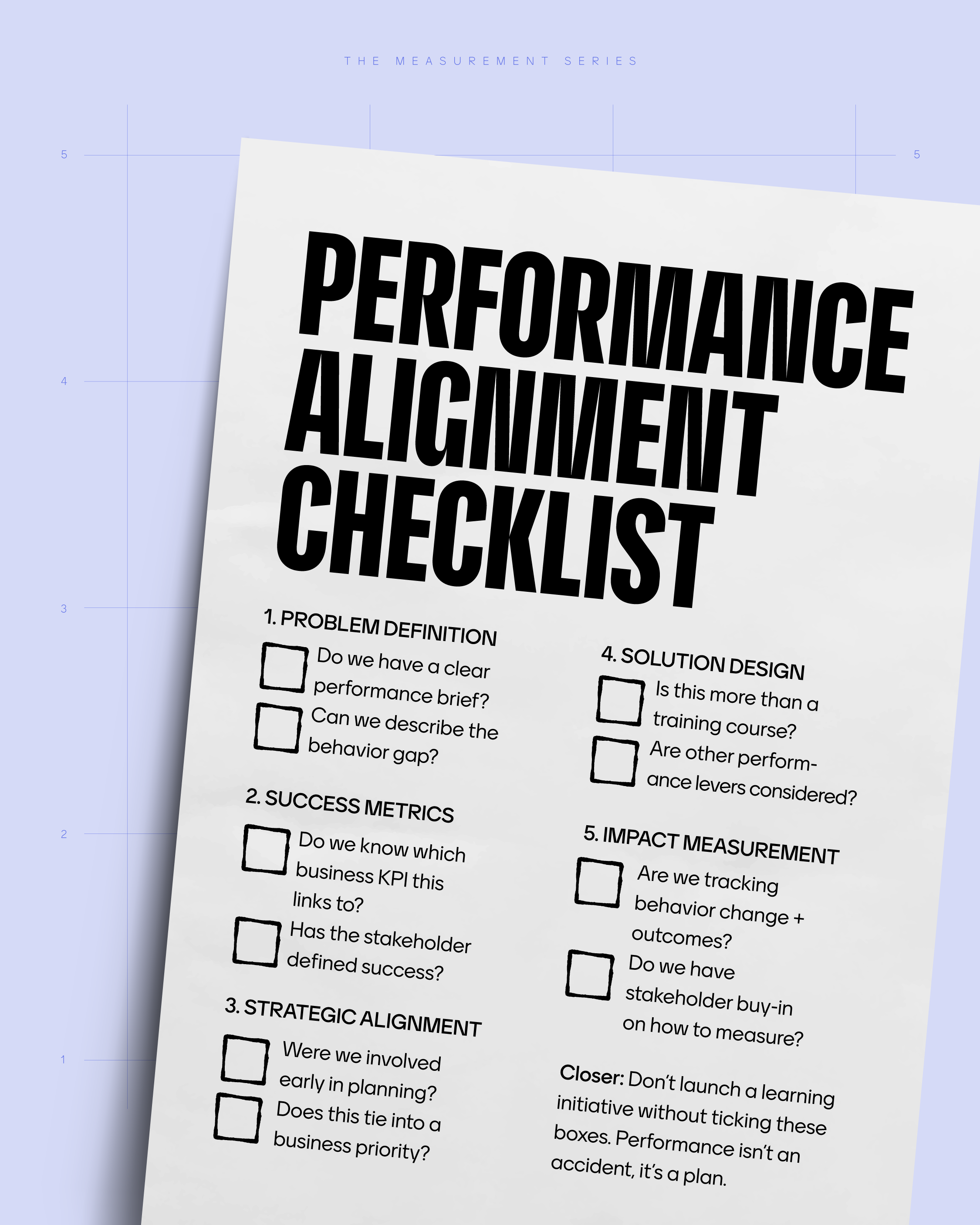 Performance alignment checklist