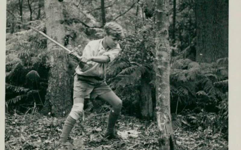Image of young Richard Branson in forest