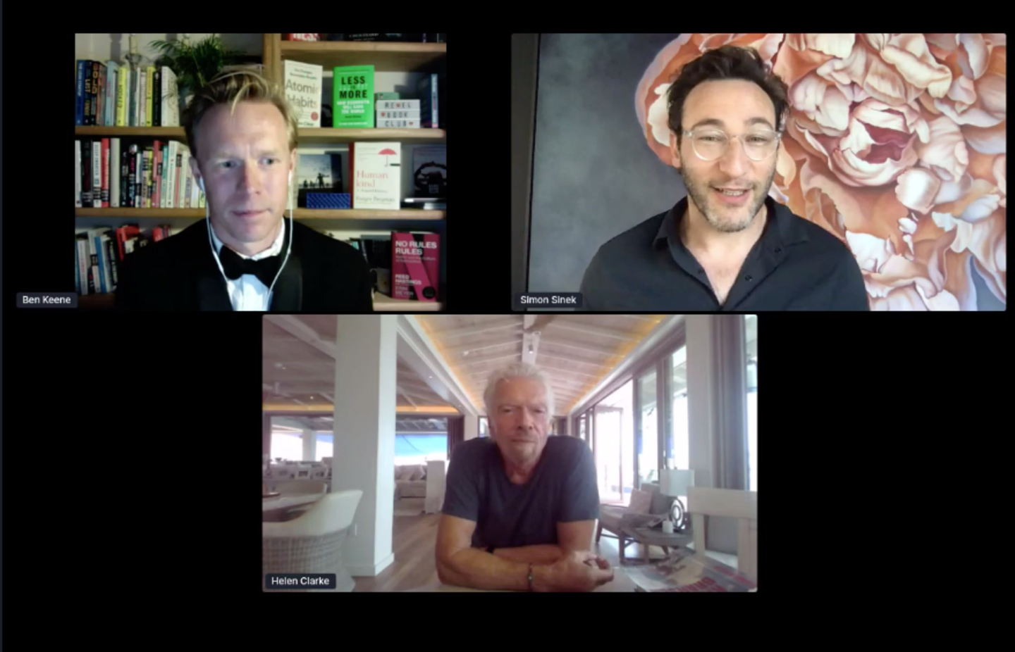 Richard Branson and Simon Sinek talk at the Virgin StartUp MeetUp