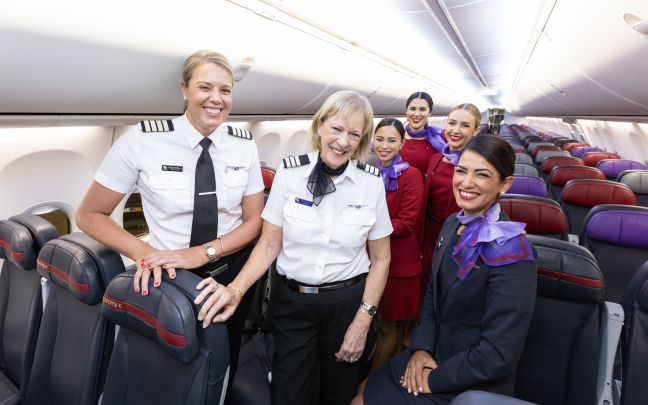 Virgin Australia crew for the 2024 International Womens Day flight