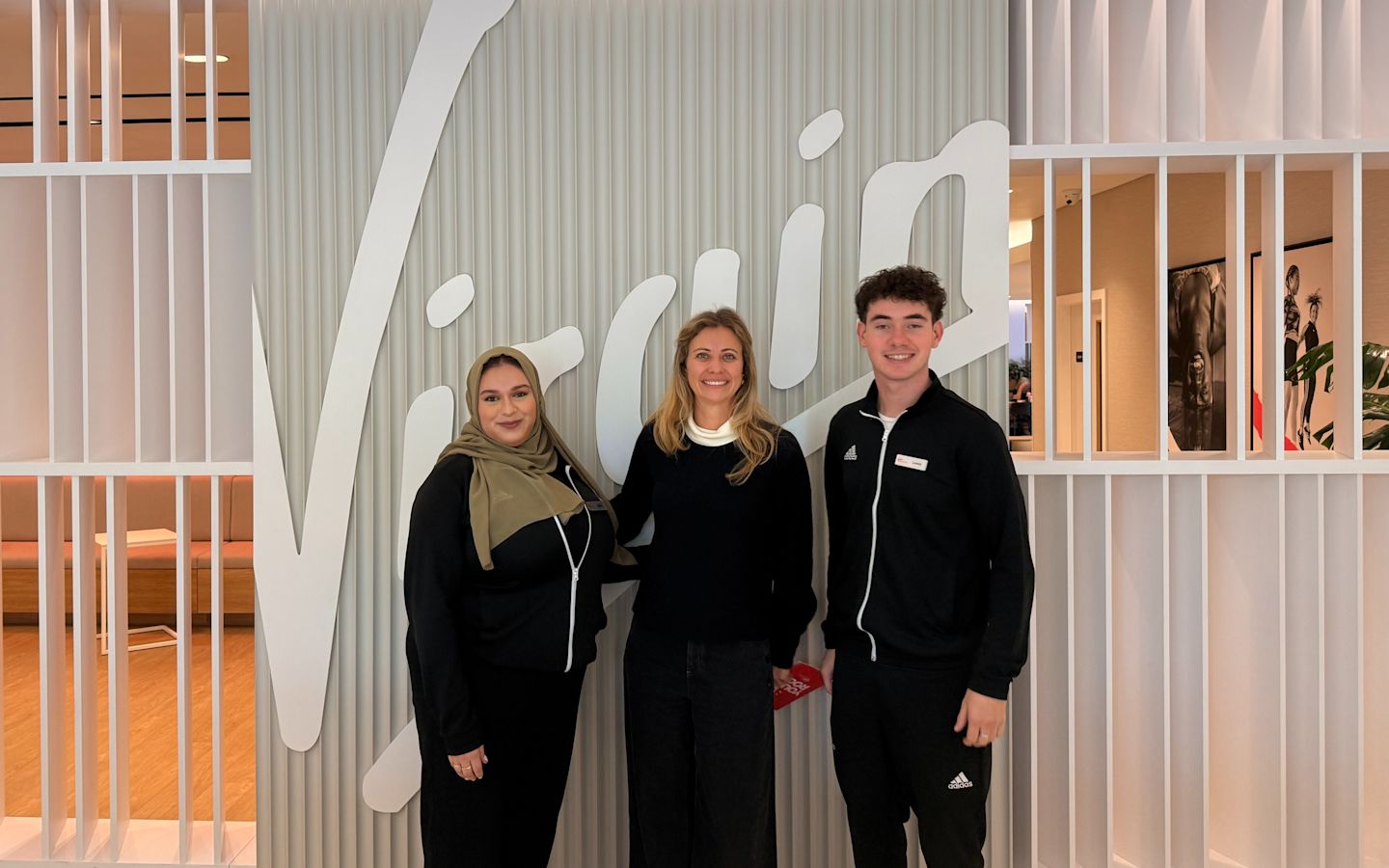 Holly Branson with theVirgin Active team