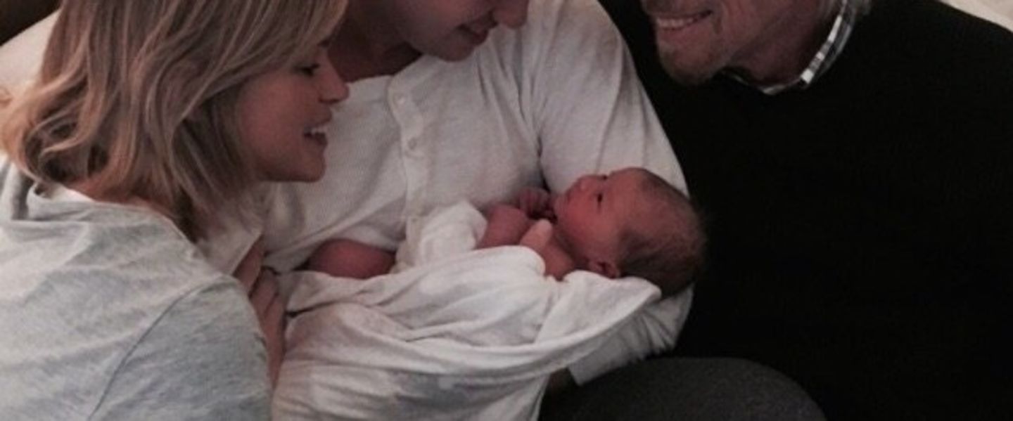 Richard, Sam and Bellie Branson and baby Eva-Deia