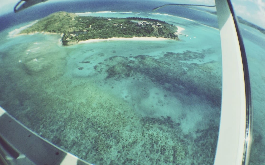 Necker Island aerial shot