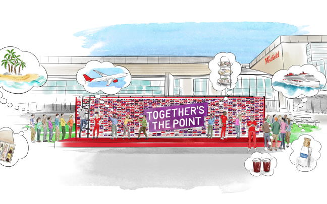 An illustrated image of the Virgin Red Points Board in Westfield White City