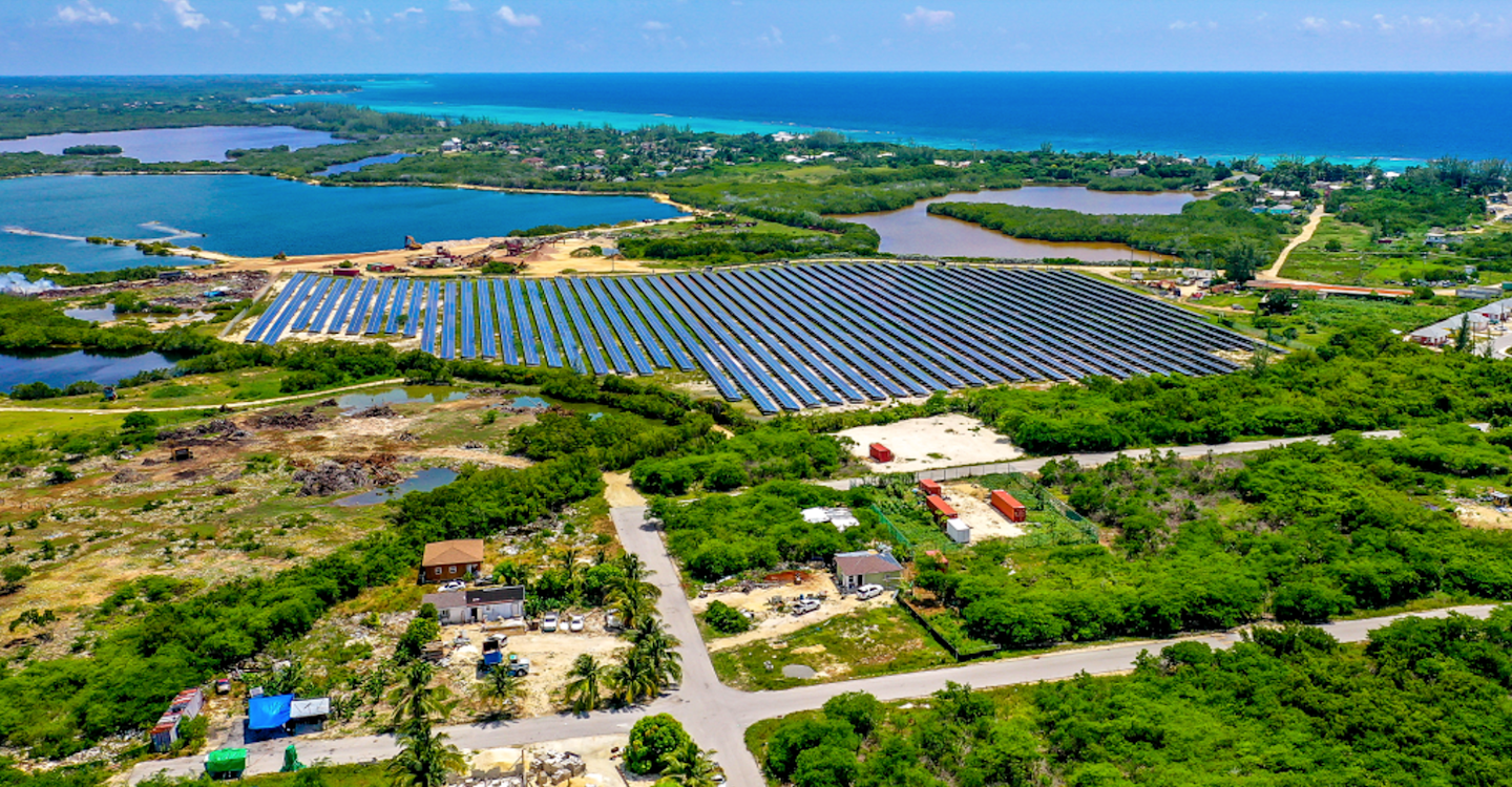 An image of BMR's solar project in the Caymans