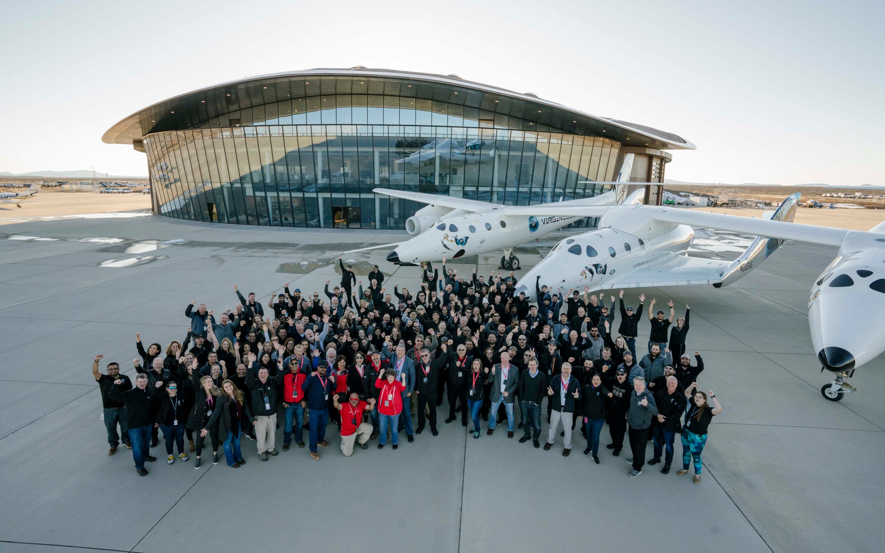 Virgin Galactic team at Spaceport America
