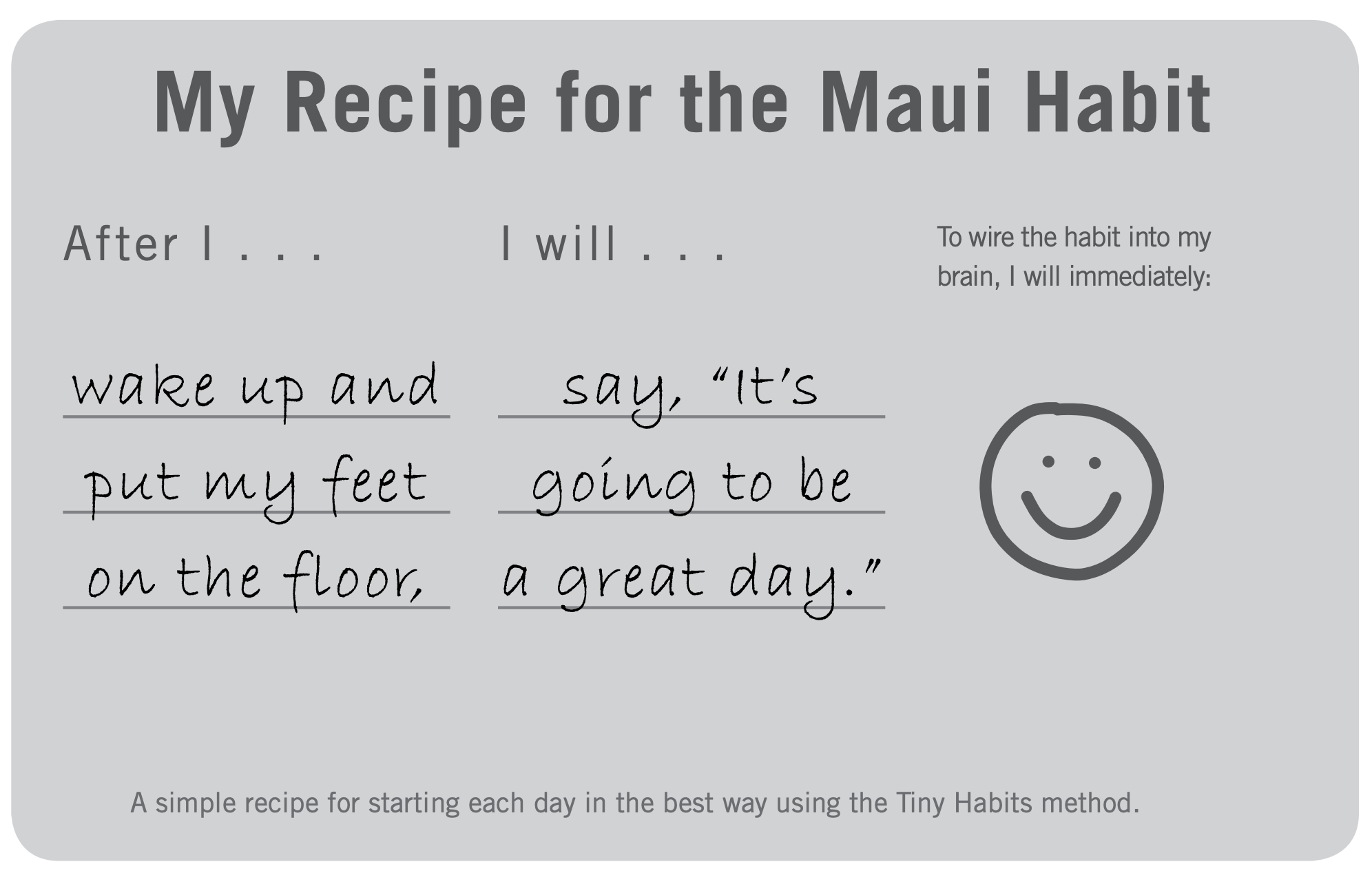 The recipe for the Maui Habit