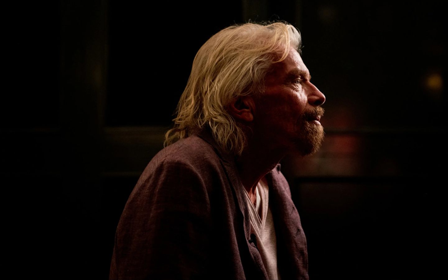 Richard Branson looking serious