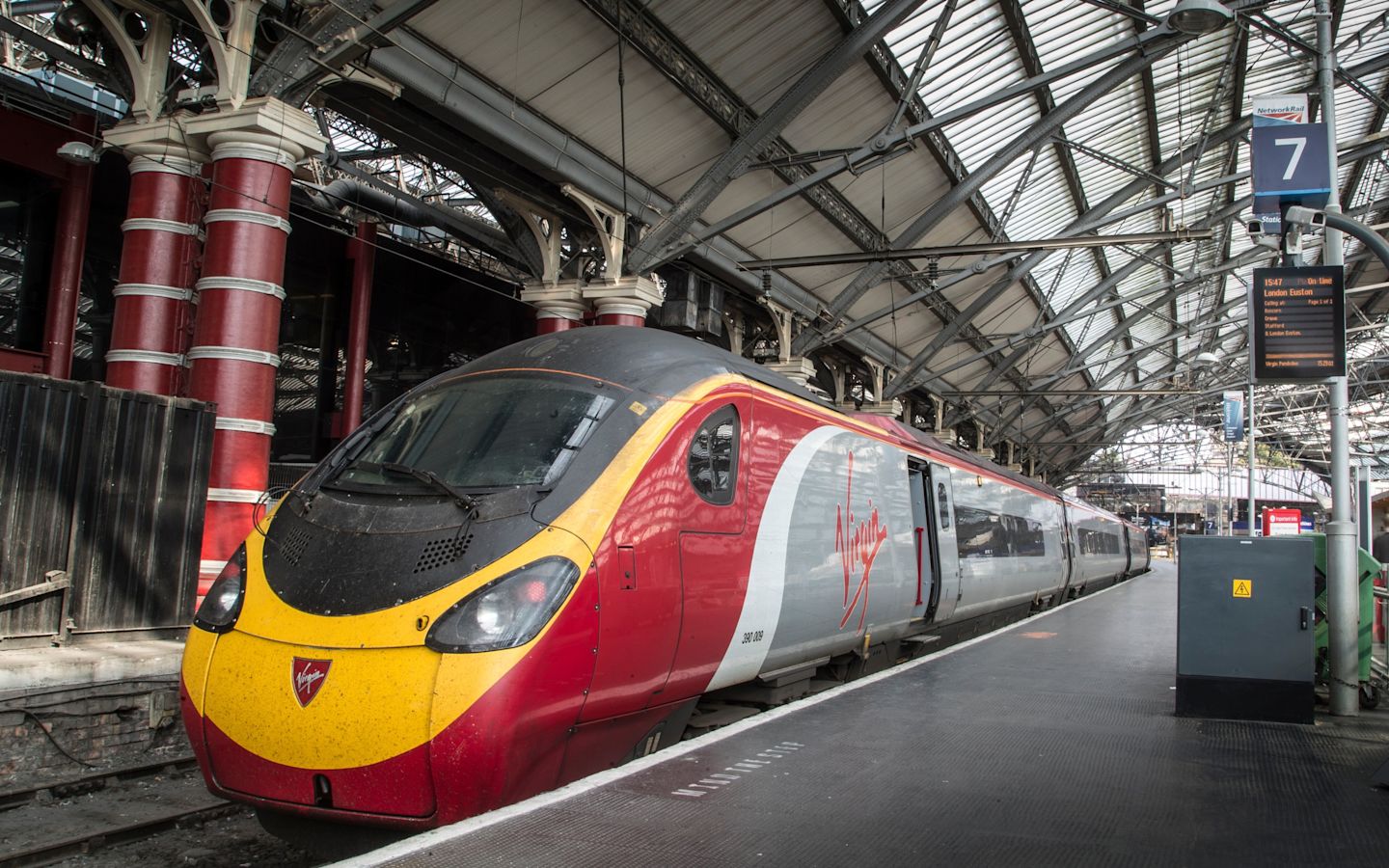 A Virgin Trains Pendolino at Liverpool Lime Street station