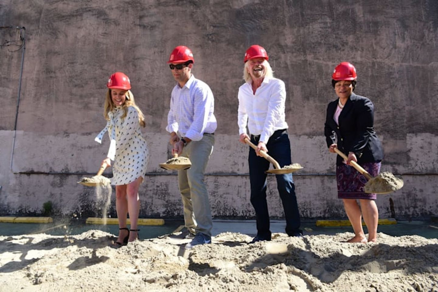 Richard Branson breaking ground of the virgin hotels site in new orleans in 2019