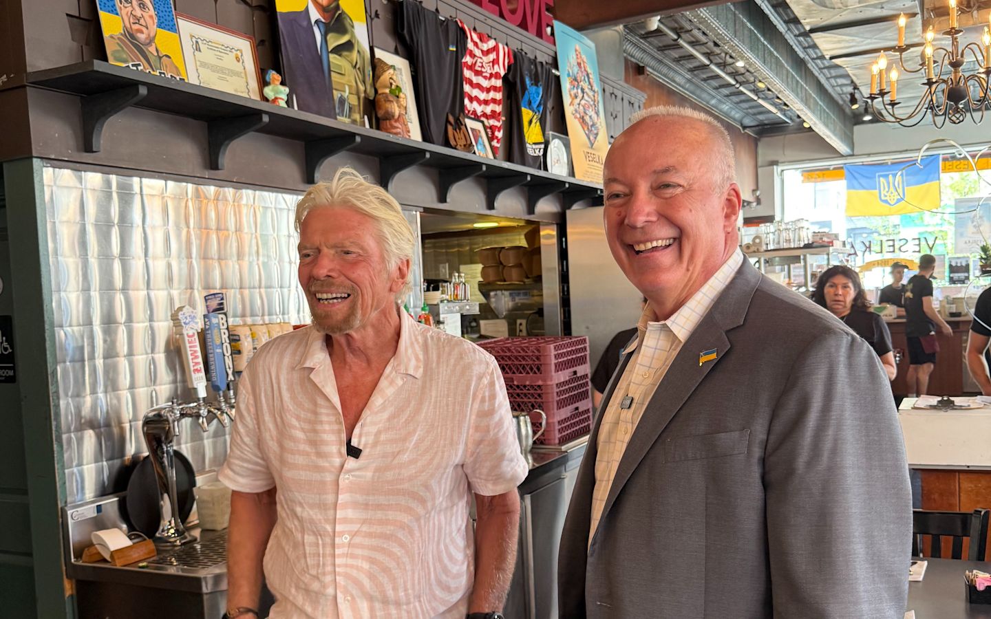Richard Branson at Veselka in New York City