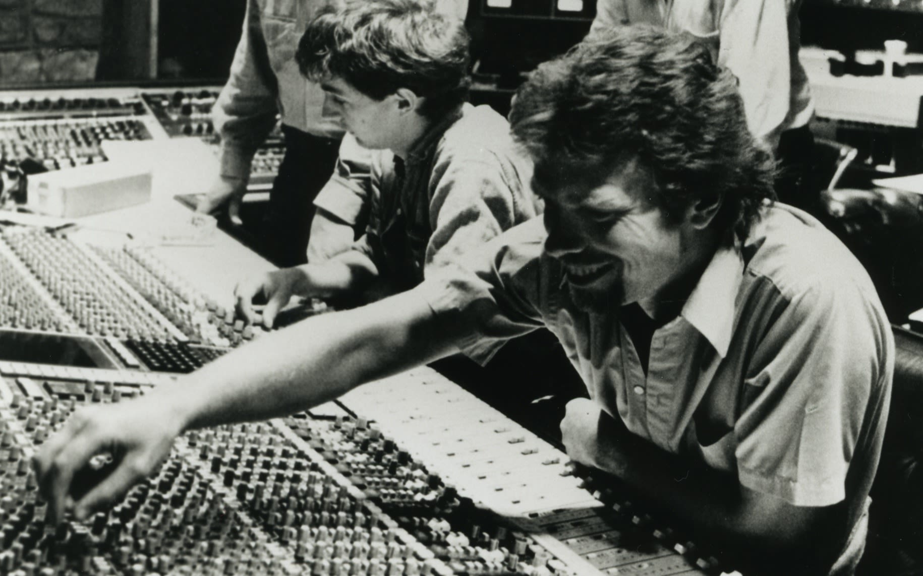 Richard Branson in the 1970s in a recording studio