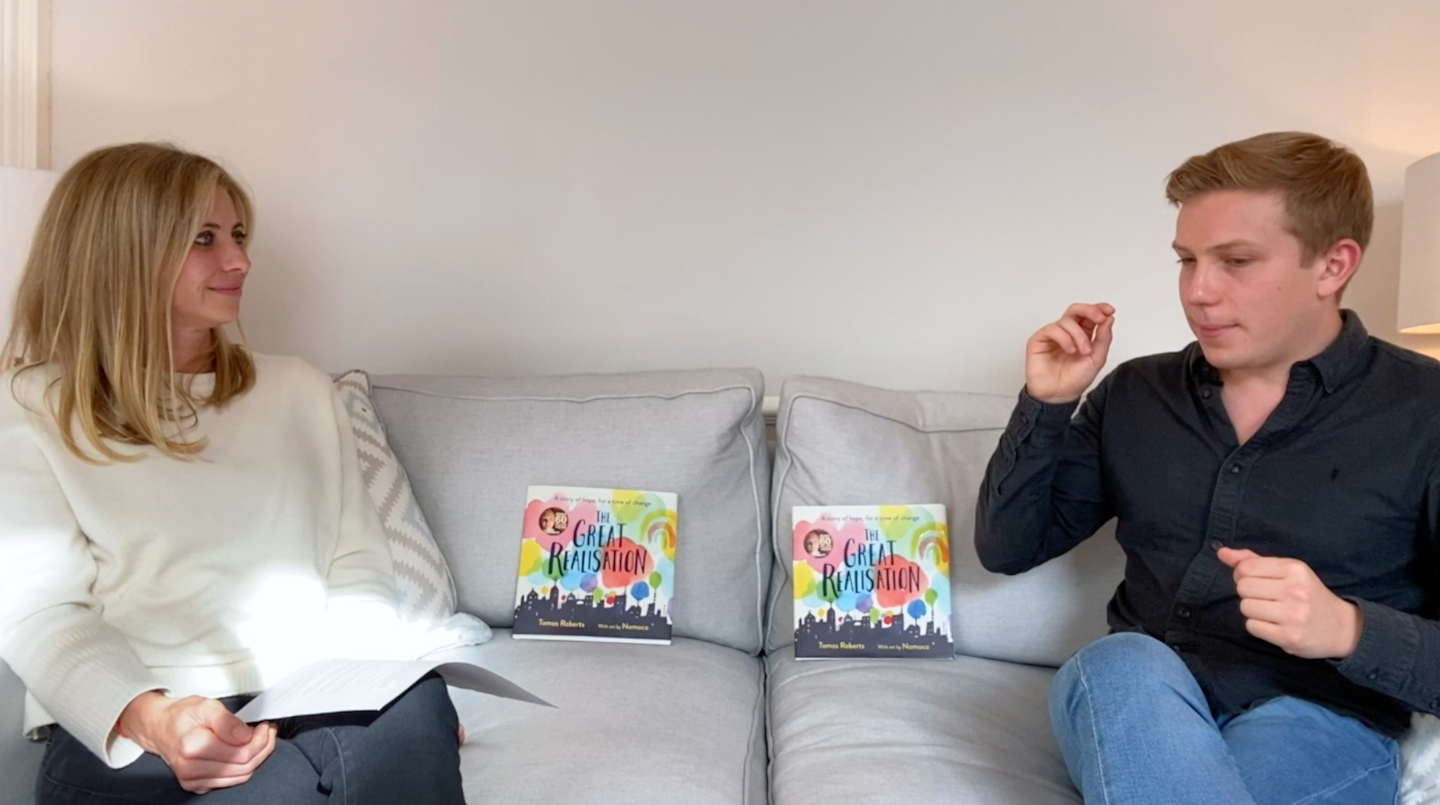 Holly Branson interviewing Tom Fooley