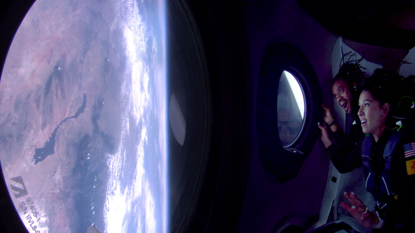 Astronauts on board Virgin Galactic's Unity 25 flight to space