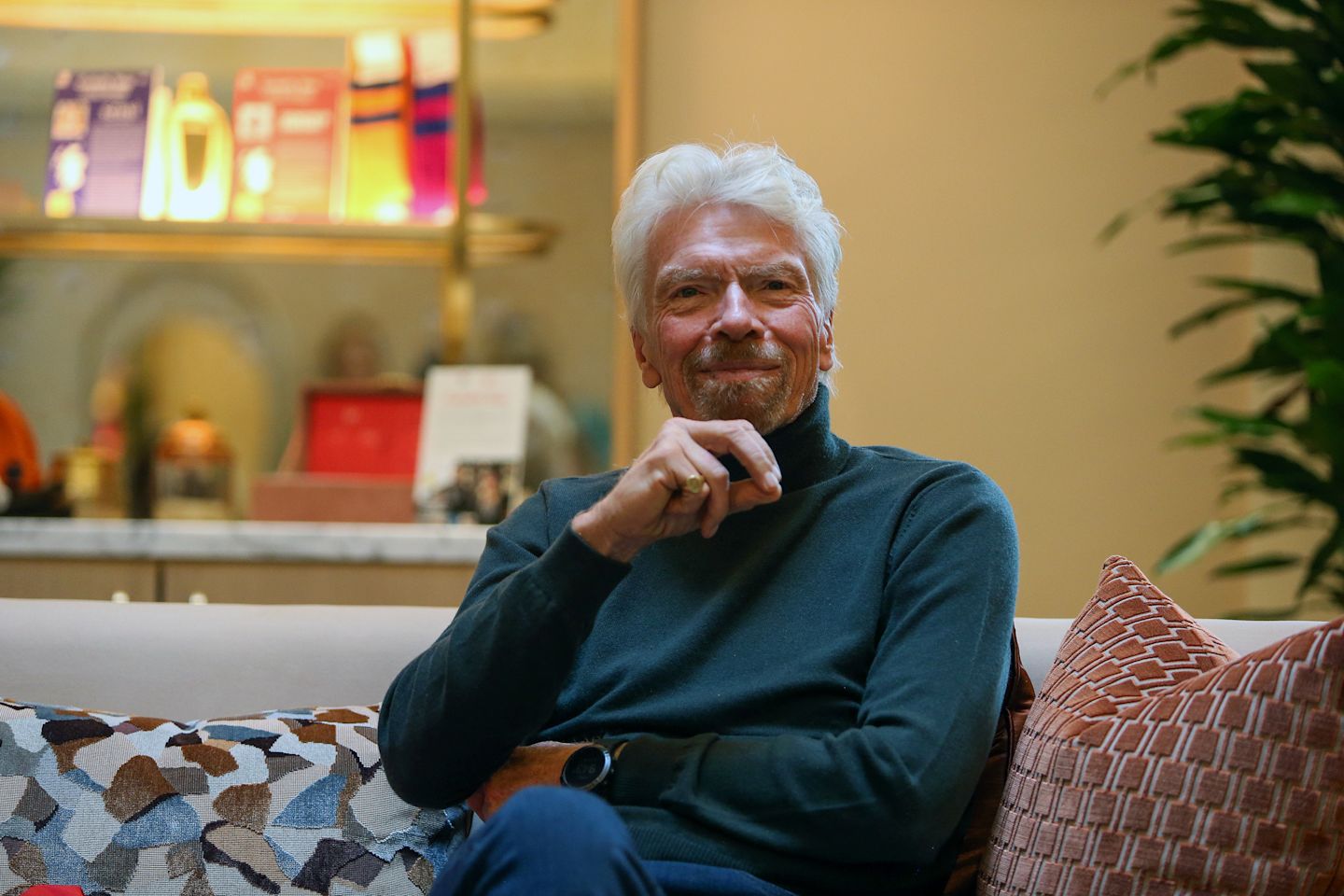 Richard Branson with founders who have been supported by Virgin StartUp in Edinburgh