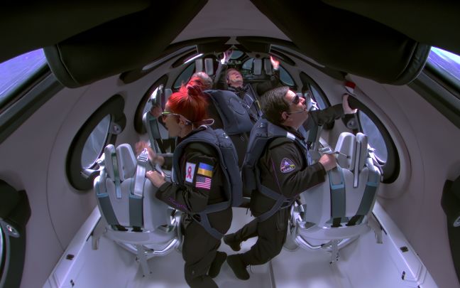 Virgin Galactic astronauts on-board the Galactic 06 spaceflight Virgin Galactic astronauts on-board the Galactic 06 spaceflight