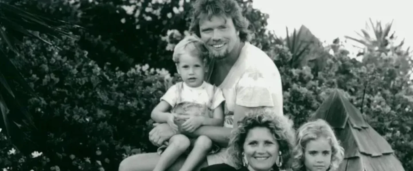 Richard Branson with his wife Joan and their children Sam and Holly when they were young
